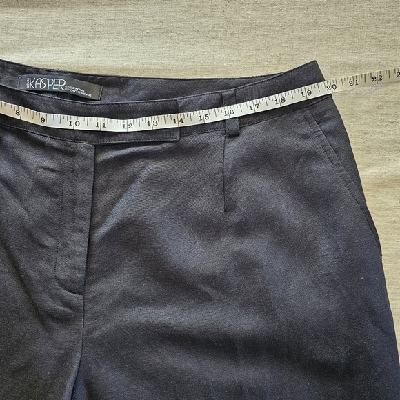 Kasper Womens Black Wide Leg Linen Pants 16W - Picture 10 of 16